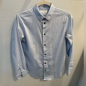Boys Calvin Klein size 18 button dress shirt -light blue